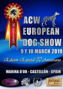 Exposición European Dog Show Alianz - Campeonato ACW Edición Especial 30 Aniversario -Marina d´Or 2019 @ Marina d´Or
