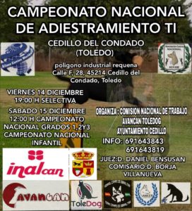 Campeonato Nacional Adiestramiento TI Cedillo del Condado -Toledo 2018 @ Poligono Industrial Requena