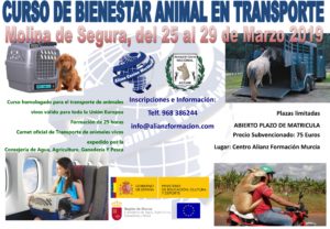 Curso Oficial ACW-ACCAM de Bienestar Animal en el Transporte 2019 @ Alianz Canine Worldwide- Sede Central