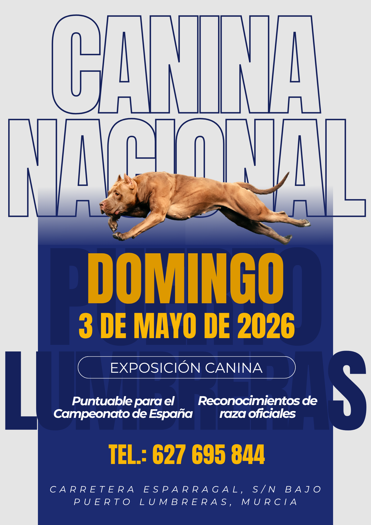 Exposición Canina Nacional – 3 de Mayo de 2026 en Puerto Lumbreras, Murcia